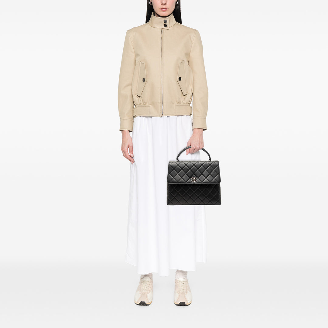Matelassé Kelly sac à Cuir d'agneau Noir