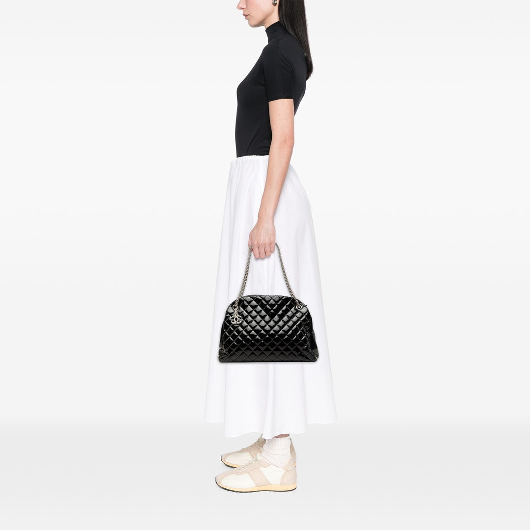 Matelassé Just Mademoiselle Sac bowling Grand Noir