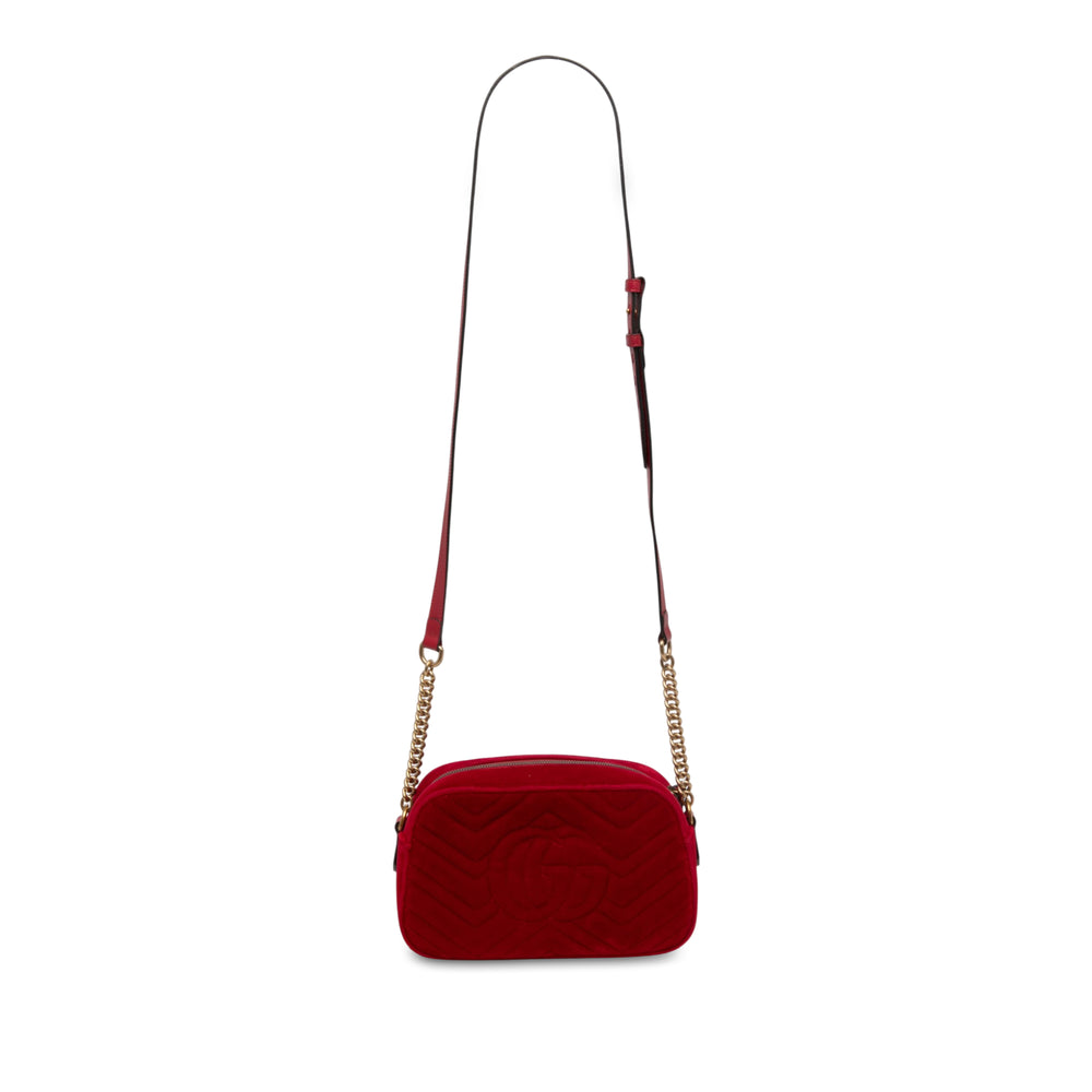 Gucci GG Marmont Matelasse Sac Petit Rouge – vue 2 – GABY PARIS