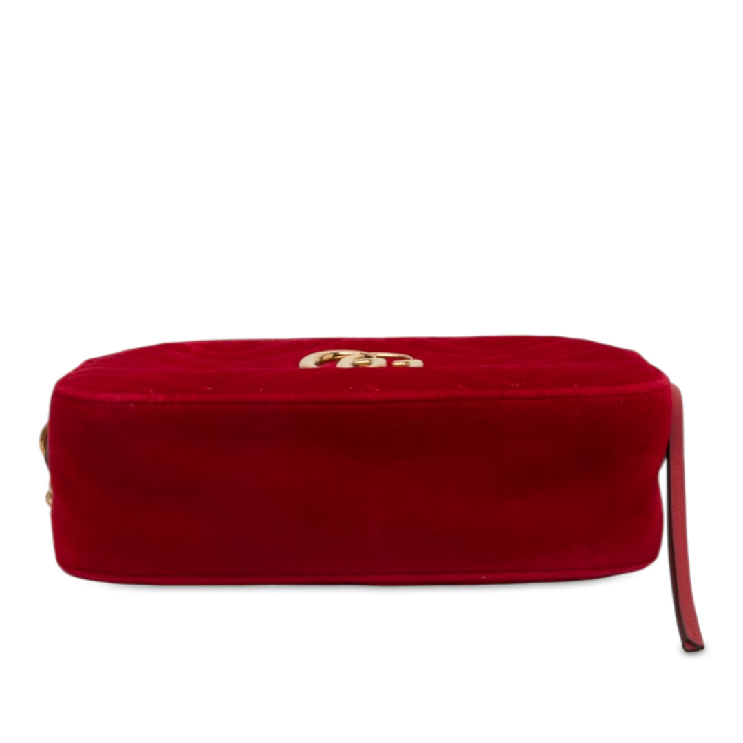 Gucci GG Marmont Matelasse Sac Petit Rouge – vue 3 – GABY PARIS