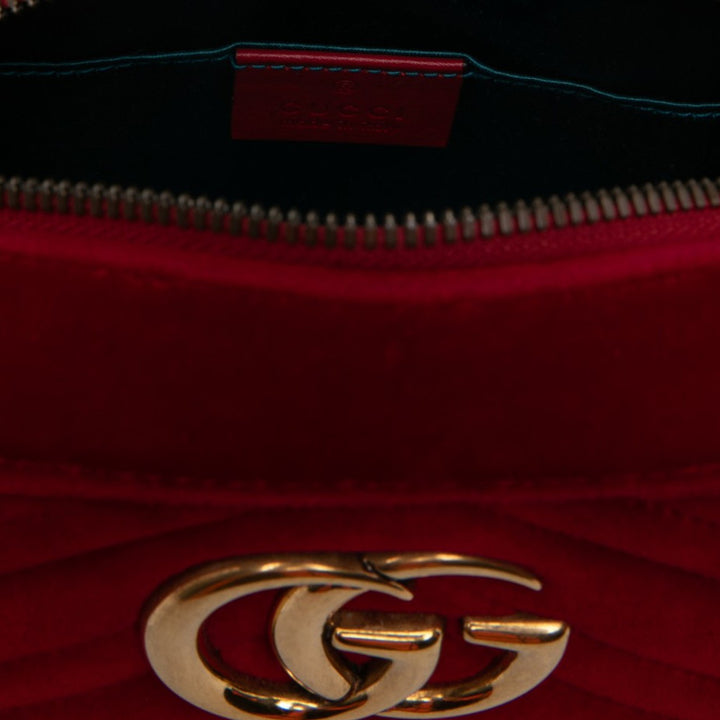 Gucci GG Marmont Matelasse Sac Petit Rouge – vue 5 – GABY PARIS