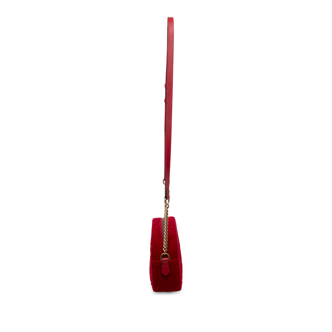 Gucci GG Marmont Matelasse Sac Petit Rouge – vue 7 – GABY PARIS
