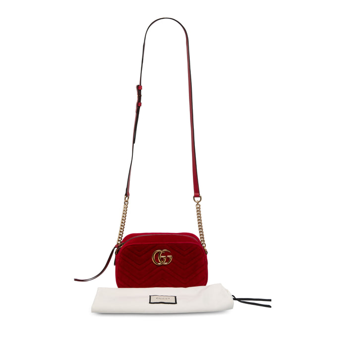Gucci GG Marmont Matelasse Sac Petit Rouge – vue 9 – GABY PARIS
