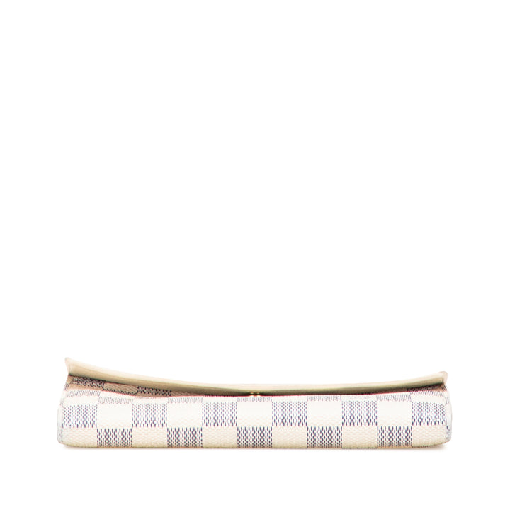 Damier Azur Sarah Long Wallet White - Gaby Paris