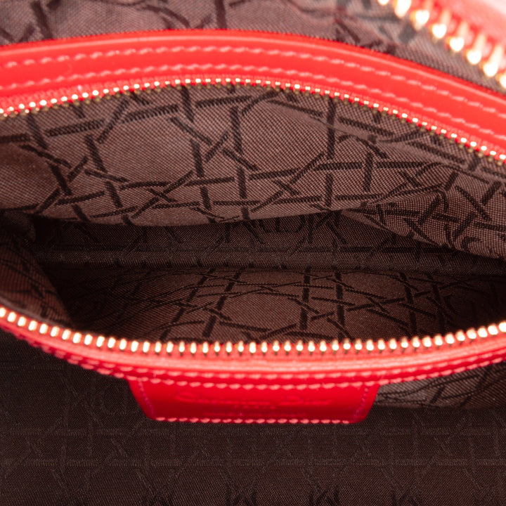 Medium Patent Cannage Lady Dior Red - Gaby Paris