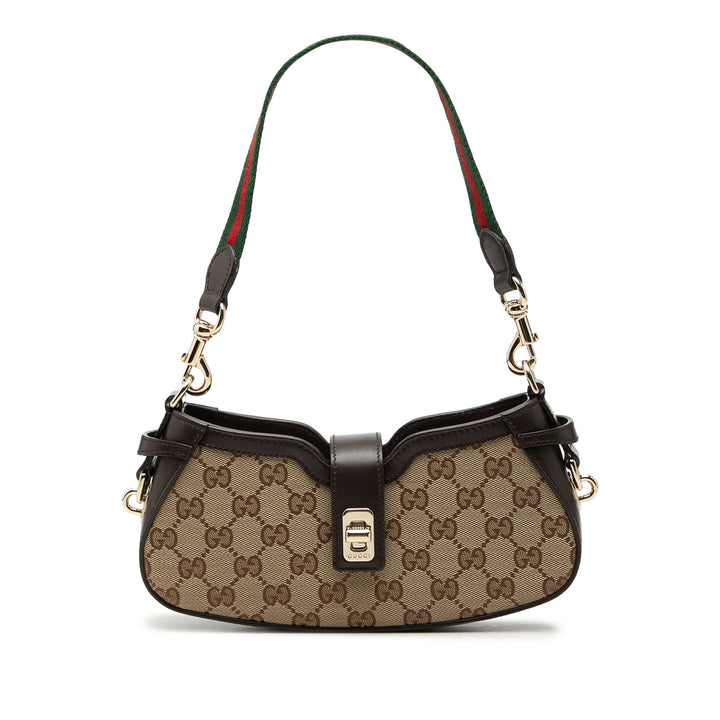 GG Web Moon Side Sac Mini Beige