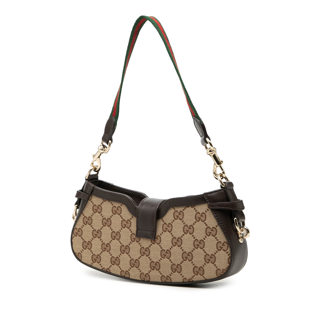 GG Web Moon Side Sac Mini Beige