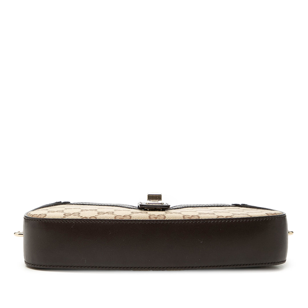 GG Web Moon Side Sac Mini Beige