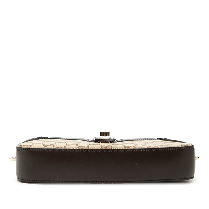 GG Web Moon Side Sac Mini Beige