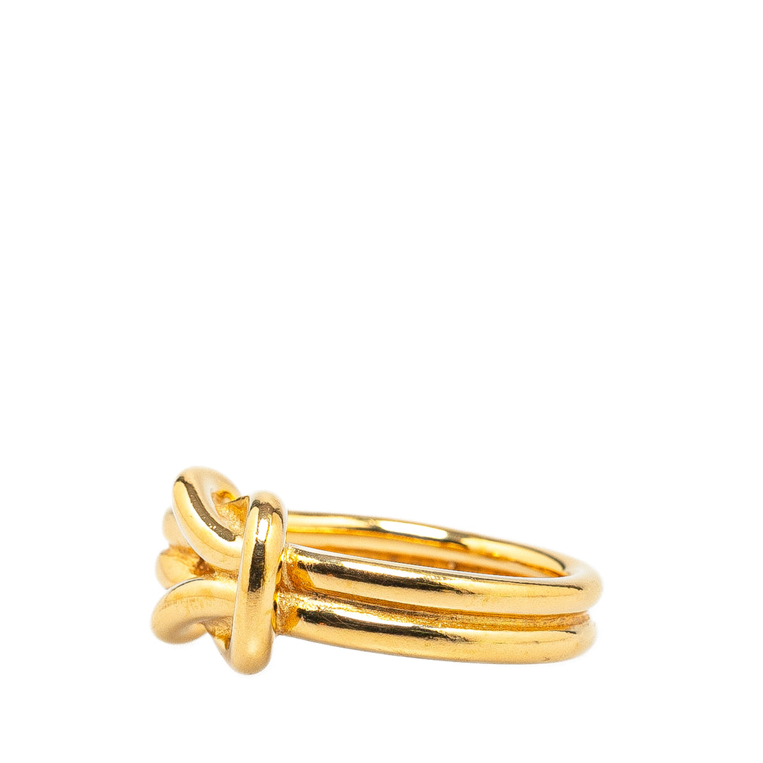 Gold Plated Atame Scarf Ring Gold - Gaby Paris