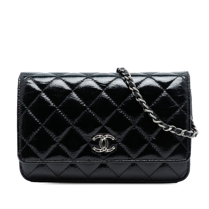Chanel CC Matelassé Cuir verni Wallet on Chain – GABY PARIS Authentique