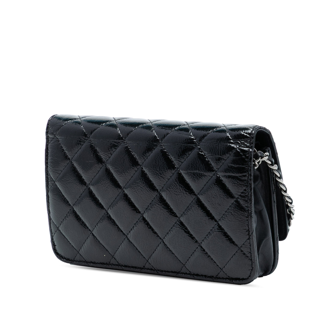 Chanel CC Matelassé Cuir verni Wallet on Chain – GABY PARIS Authentique