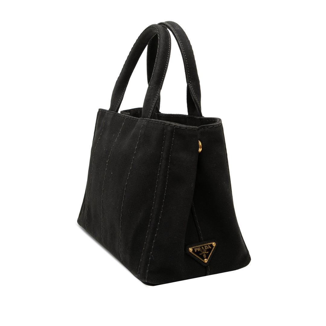 Prada Small Toile Canapa Logo Sac