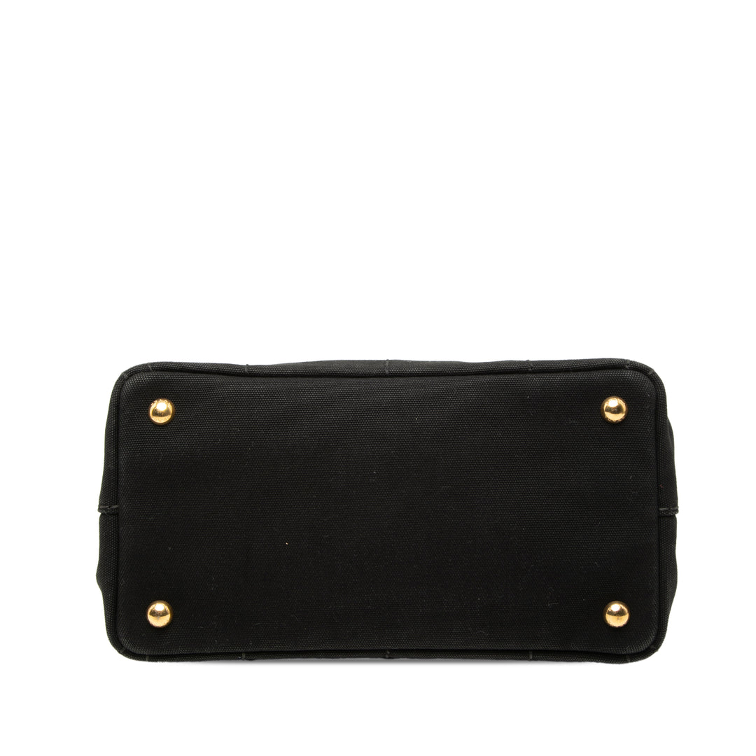 Prada Small Toile Canapa Logo Sac