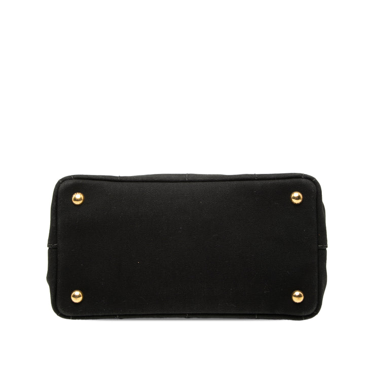 Prada Small Toile Canapa Logo Sac