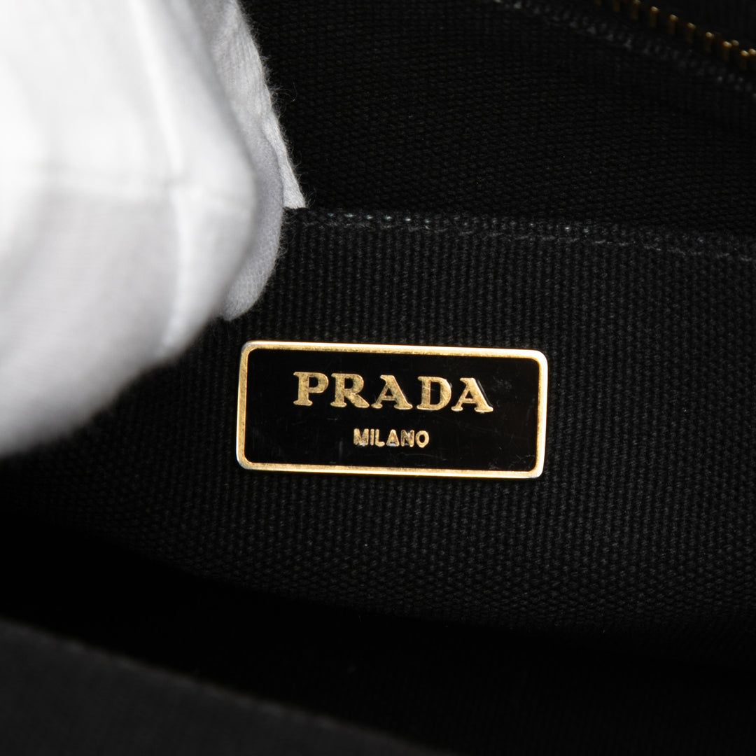 Prada Small Toile Canapa Logo Sac