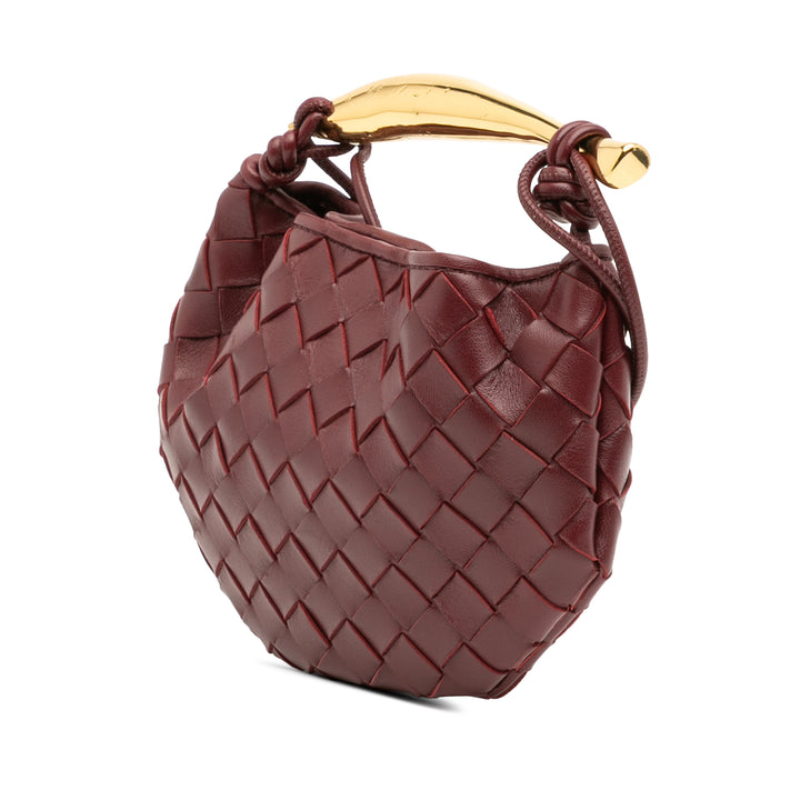Bottega Veneta Baby Cuir d’agneau Intrecciato Sardine Rouge – GABY PARIS Authentique