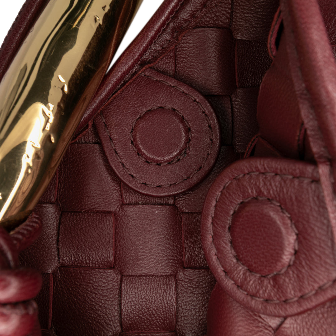Bottega Veneta Baby Cuir d’agneau Intrecciato Sardine Rouge – GABY PARIS Authentique