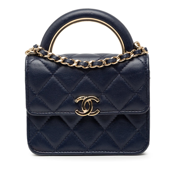 Chanel Mini Cuir d’agneau Paris Le19M Charming anse supérieure à rabat