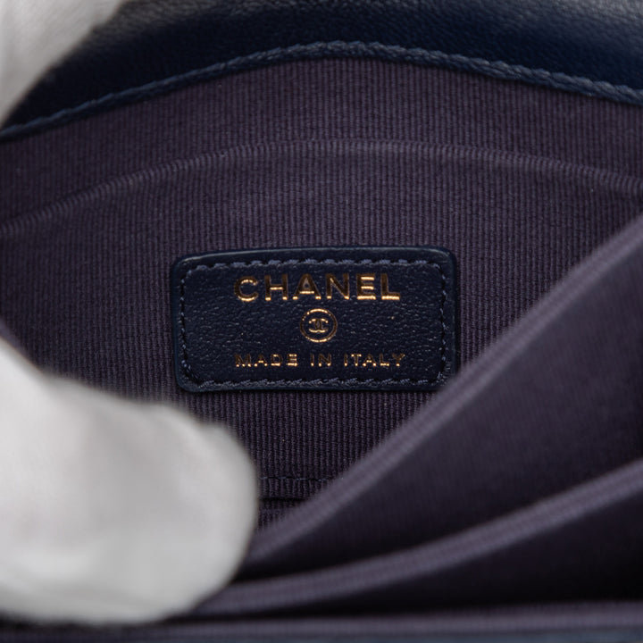 Chanel Mini Cuir d’agneau Paris Le19M Charming anse supérieure à rabat