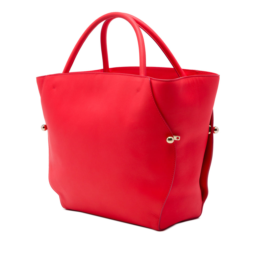 Dior Diorbar Cabas Moyen Cuir de veau lisse Rouge – vue 2 – GABY PARIS