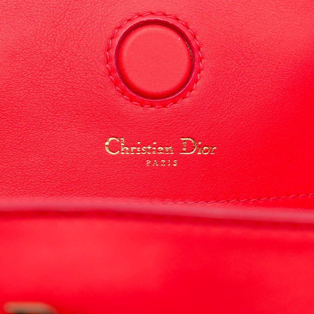 Dior Diorbar Cabas Moyen Cuir de veau lisse Rouge – vue 5 – GABY PARIS