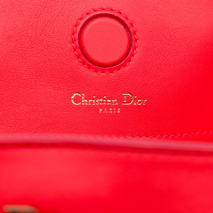 Dior Diorbar Cabas Moyen Cuir de veau lisse Rouge – vue 5 – GABY PARIS
