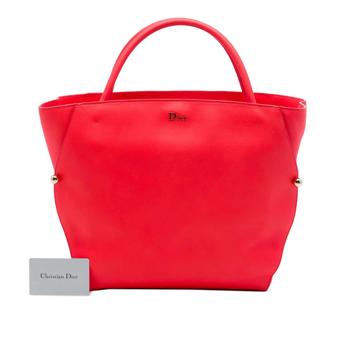 Dior Diorbar Cabas Moyen Cuir de veau lisse Rouge – vue 7 – GABY PARIS