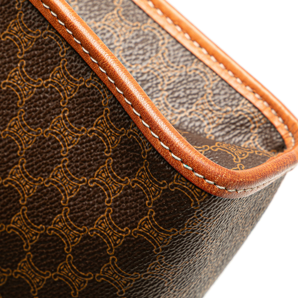 Macadam Coated Canvas Clutch Brown - Gaby Paris