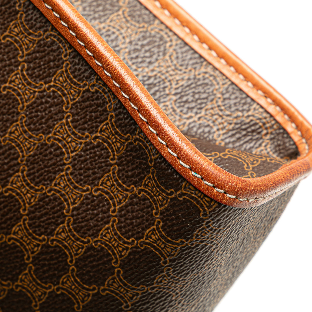 Macadam Coated Canvas Clutch Brown - Gaby Paris