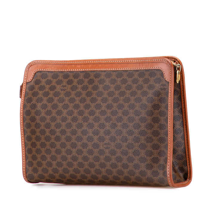 Macadam Coated Canvas Clutch Brown - Gaby Paris