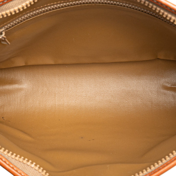 Macadam Coated Canvas Clutch Brown - Gaby Paris