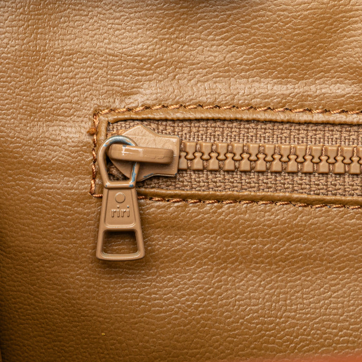 Macadam Coated Canvas Clutch Brown - Gaby Paris