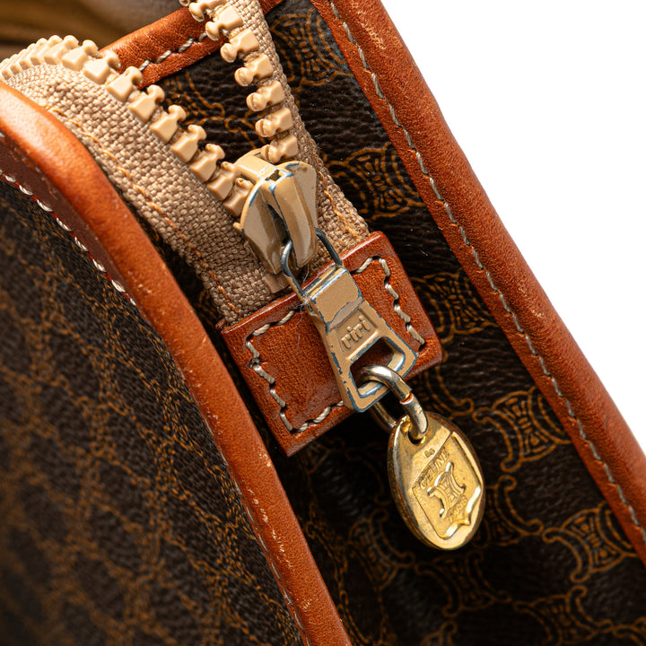 Macadam Coated Canvas Clutch Brown - Gaby Paris