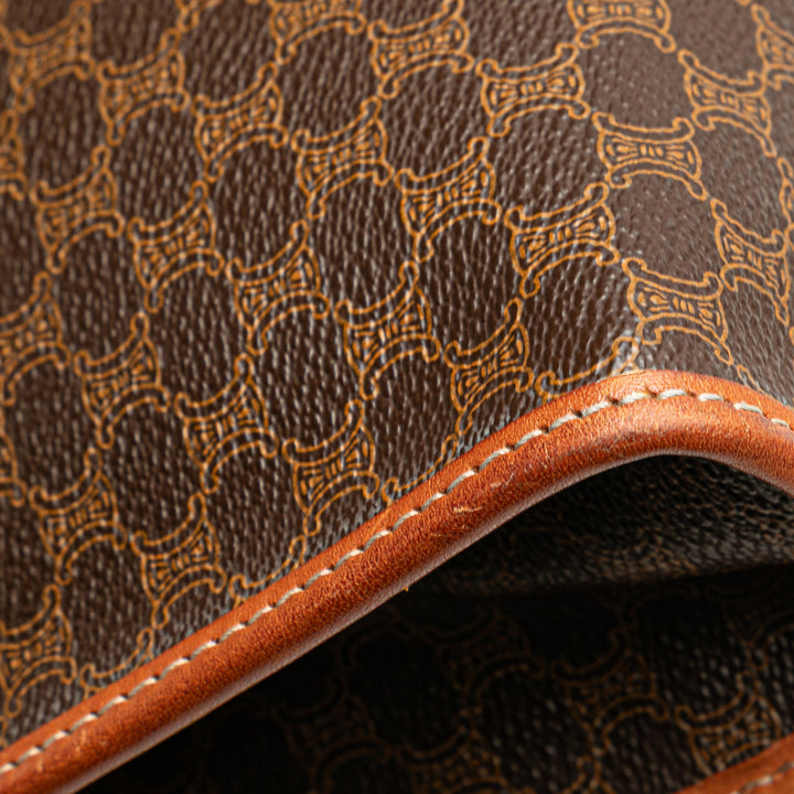 Macadam Coated Canvas Clutch Brown - Gaby Paris