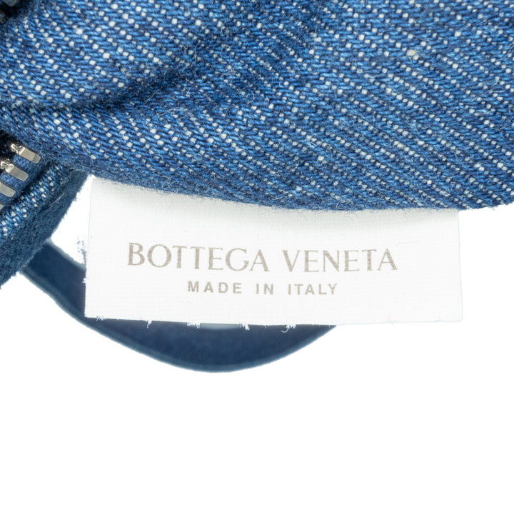 Bottega Veneta Small Jean Intreccio Sac caméra Bleu