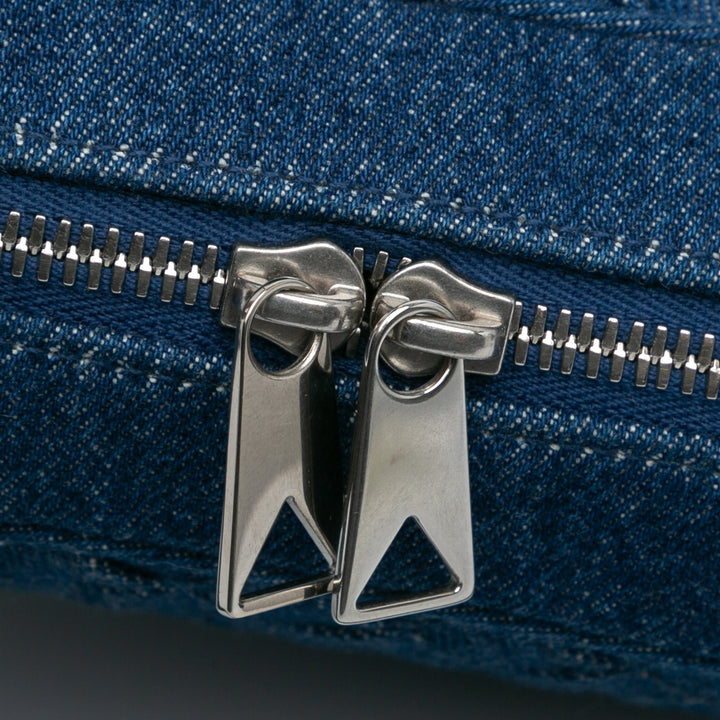 Bottega Veneta Small Jean Intreccio Sac caméra Bleu