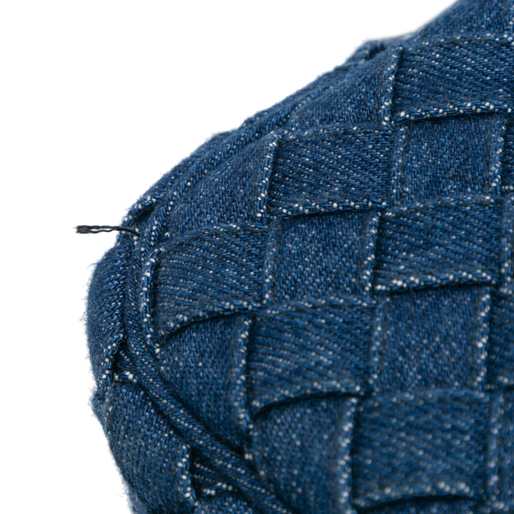 Bottega Veneta Small Jean Intreccio Sac caméra Bleu