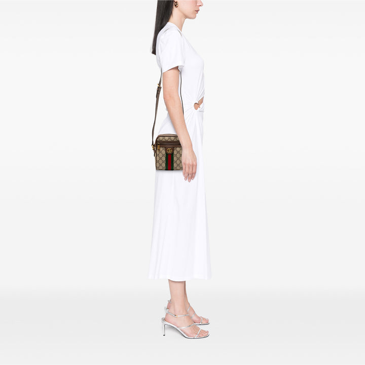 Gucci Mini GG Supreme Web Ophidia Sac porté croisé