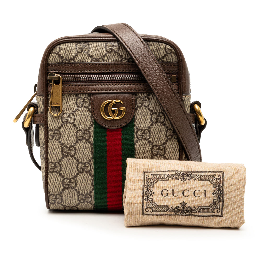 Gucci Mini GG Supreme Web Ophidia Sac porté croisé