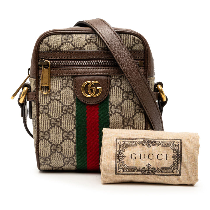 Gucci Mini GG Supreme Web Ophidia Sac porté croisé