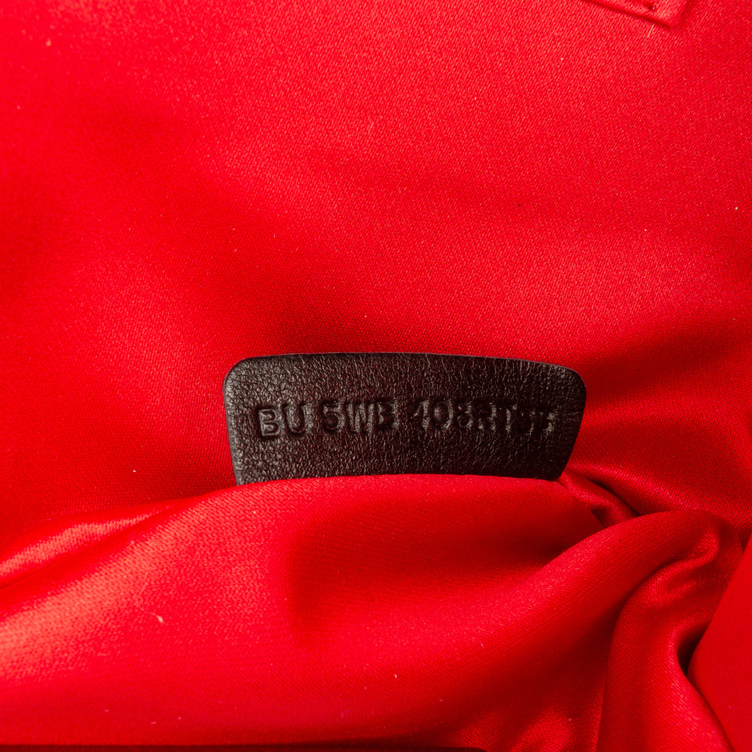 Valentino Satin Pleated Chain Evening Pochette