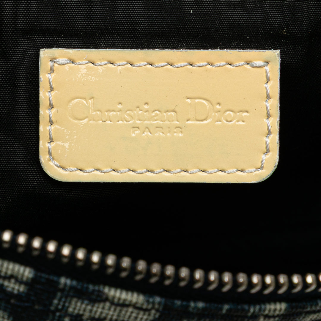 Mini Diorissimo Canvas Saddle Pochette Blue - Gaby Paris