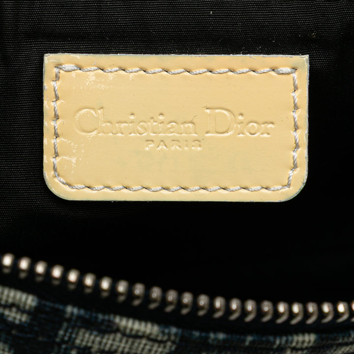 Mini Diorissimo Canvas Saddle Pochette Blue - Gaby Paris