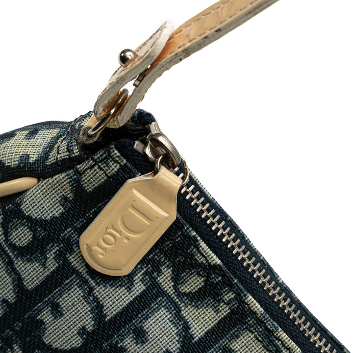 Mini Diorissimo Canvas Saddle Pochette Blue - Gaby Paris