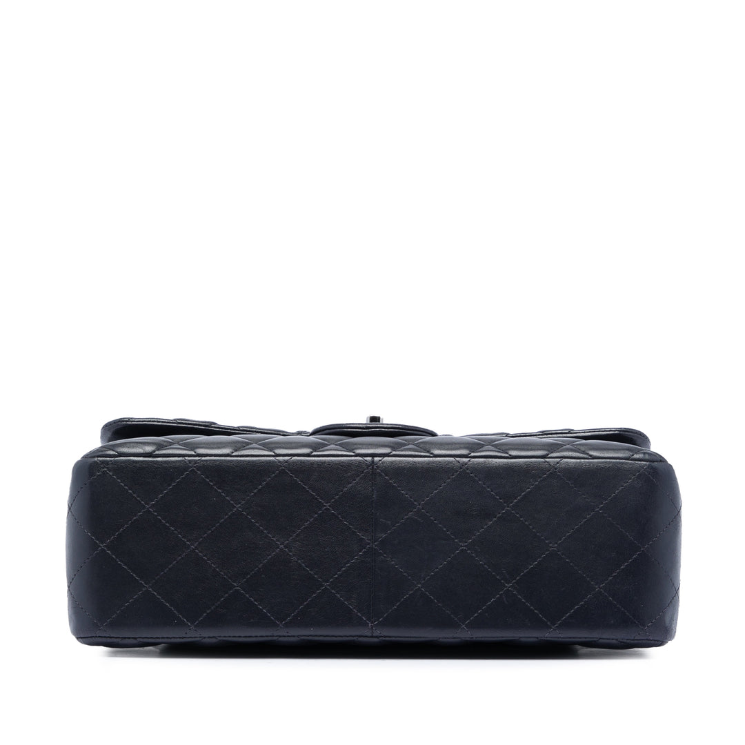 Classic Double rabat Jumbo Cuir d'agneau Bleu