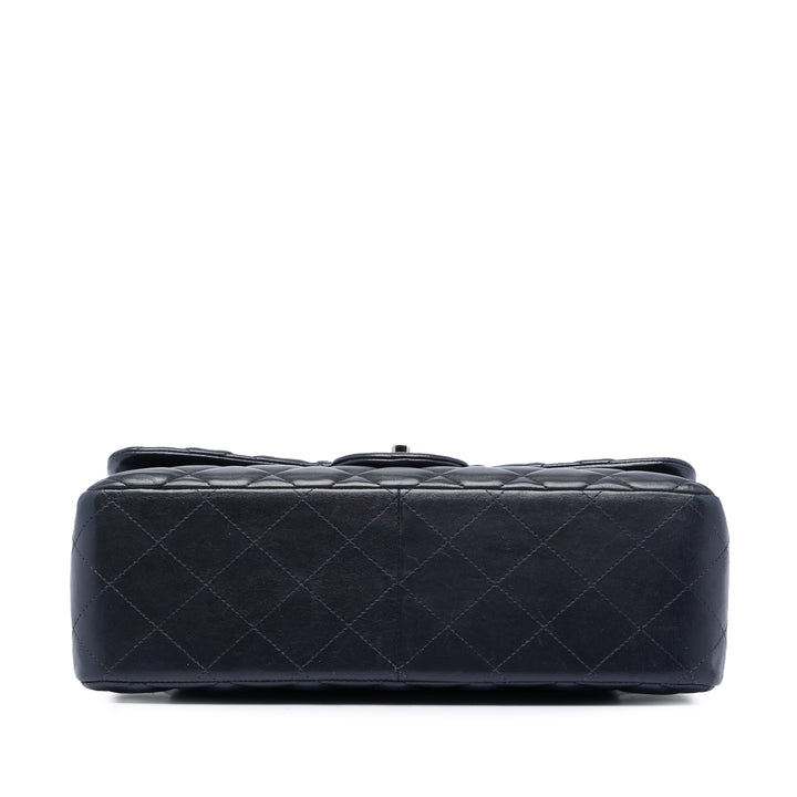 Classic Double rabat Jumbo Cuir d'agneau Bleu