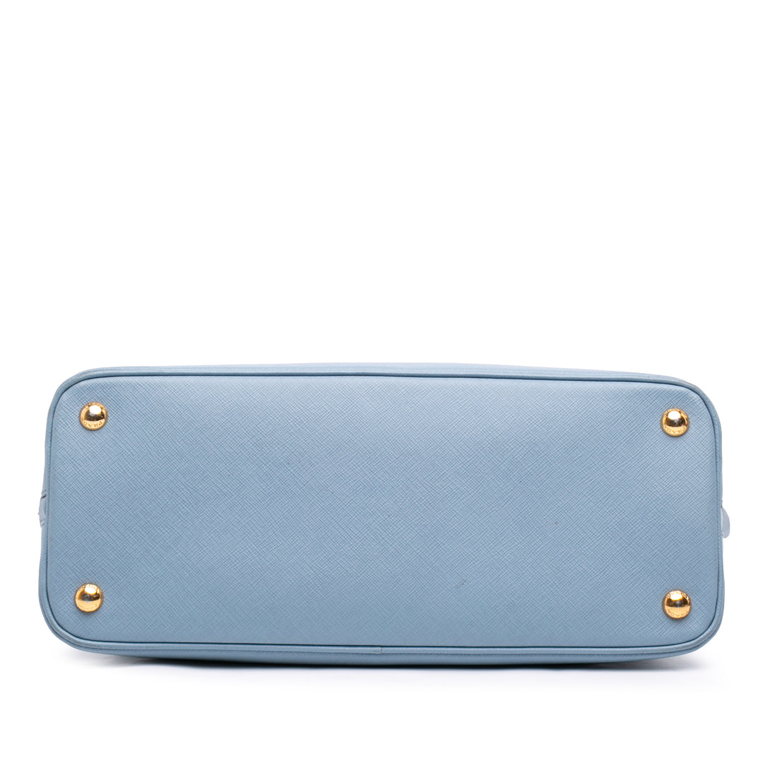 Lux Promenade Sac Moyen Saffiano Bleu