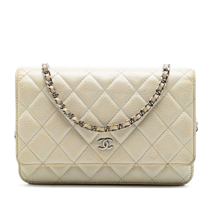 Chanel CC Matelassé Caviar Wallet on Chain