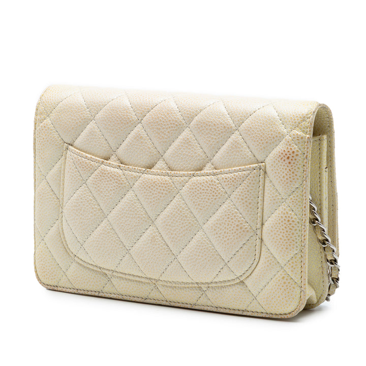 Chanel CC Matelassé Caviar Wallet on Chain